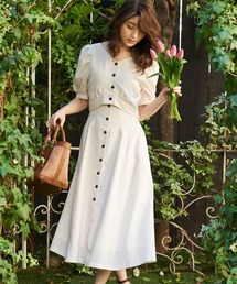 【美人百花掲載】【WEB限定カラーあり】リネンタッチワンピースセット