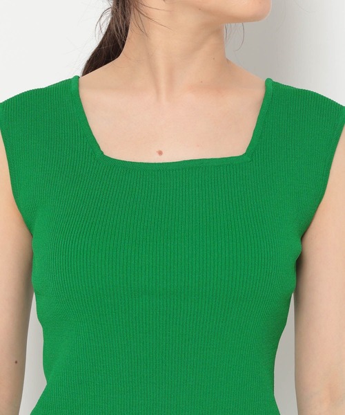 mysty woman(ミスティウーマン)の「ストレッチフィットニットタンク 275130(タンクトップ・レディース・ブラック/ベージュ/オフホワイト/オレンジ/グリーン・FREE)」の16枚目の写真