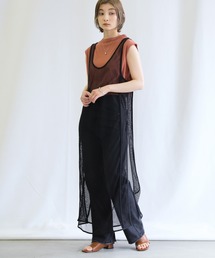 select MOCA | 2022 SS メッシュロングスリットタンクワンピース(ワンピース)