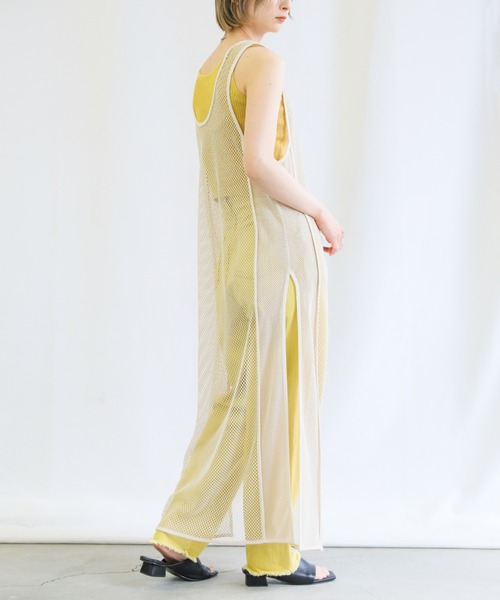 select MOCA（セレクトモカ）の「2022 SS メッシュロングスリットタンクワンピース（ワンピース・レディース・ブラック/アイボリー・FREE）」の12枚目の写真