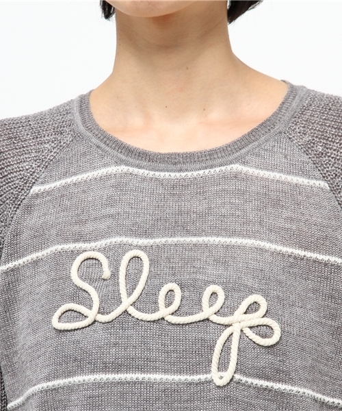 OUTLET（アウトレット）の「【CIAOPANIC TYPY】ロープロゴニットプルオーバー（ニット/セーター・レディース・ブラック/グレー・FREE）」の9枚目の写真