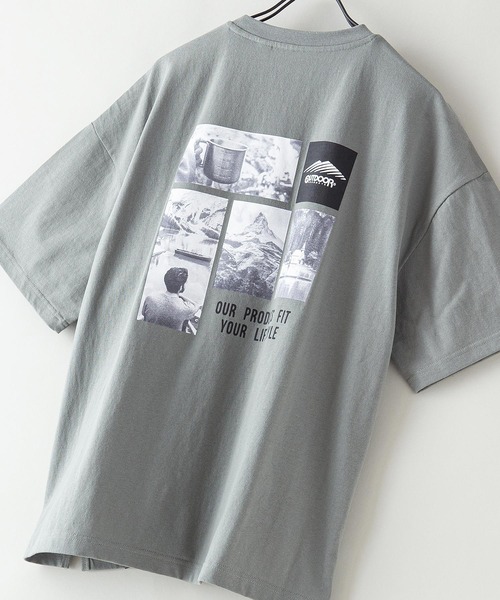 OUTDOOR PRODUCTS APPAREL（アウトドアプロダクツアパレル）の「USAコットン　フォトバックプリントTシャツ　ビッグシルエット（Tシャツ/カットソー・レディース・ブラック/ホワイト/パープル/カーキ・FREE）」の4枚目の写真