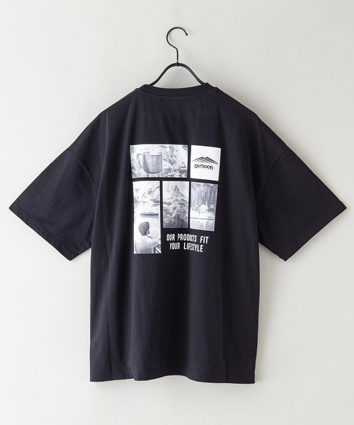 OUTDOOR PRODUCTS APPAREL（アウトドアプロダクツアパレル）の「USAコットン　フォトバックプリントTシャツ　ビッグシルエット（Tシャツ/カットソー・レディース・ブラック/ホワイト/パープル/カーキ・FREE）」の8枚目の写真