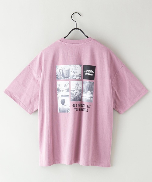 OUTDOOR PRODUCTS APPAREL（アウトドアプロダクツアパレル）の「USAコットン　フォトバックプリントTシャツ　ビッグシルエット（Tシャツ/カットソー・レディース・ブラック/ホワイト/パープル/カーキ・FREE）」の10枚目の写真