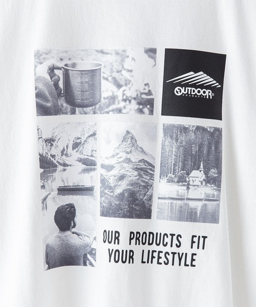 OUTDOOR PRODUCTS APPAREL（アウトドアプロダクツアパレル）の「USAコットン　フォトバックプリントTシャツ　ビッグシルエット（Tシャツ/カットソー・レディース・ブラック/ホワイト/パープル/カーキ・FREE）」の9枚目の写真