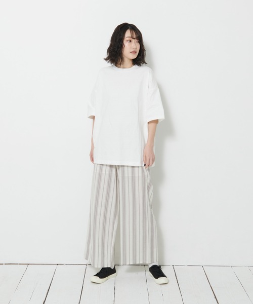 OUTDOOR PRODUCTS APPAREL（アウトドアプロダクツアパレル）の「USAコットン　フォトバックプリントTシャツ　ビッグシルエット（Tシャツ/カットソー・レディース・ブラック/ホワイト/パープル/カーキ・FREE）」の21枚目の写真