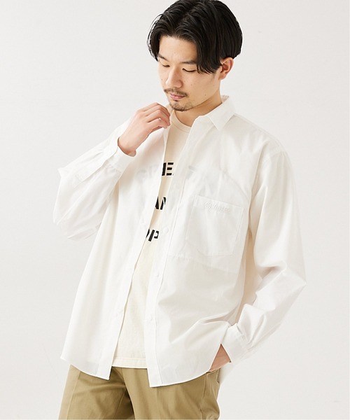 417 EDIFICE(フォーワンセブンエディフィス)の「【fosterr / フォスター】オープンカラーシャツ(シャツ/ブラウス・メンズ・ホワイト/ブルー・SMALL/MEDIUM/LARGE)」の1枚目の写真