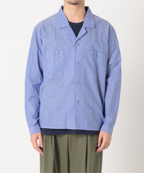 417 EDIFICE(フォーワンセブンエディフィス)の「【fosterr / フォスター】オープンカラーシャツ(シャツ/ブラウス・メンズ・ホワイト/ブルー・SMALL/MEDIUM/LARGE)」の8枚目の写真
