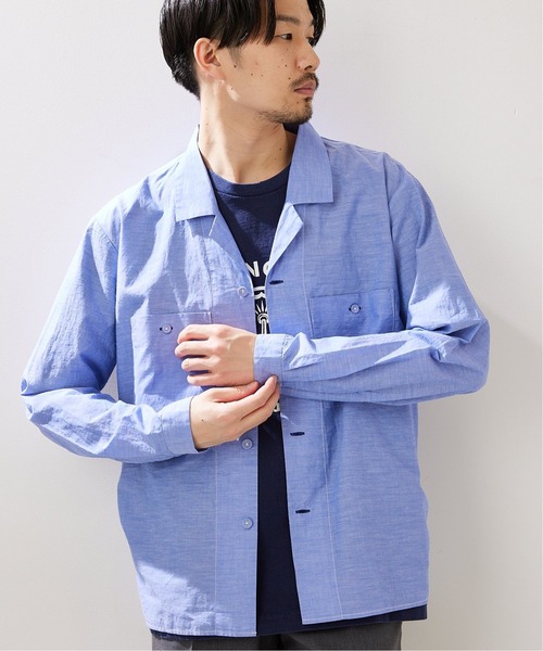 417 EDIFICE(フォーワンセブンエディフィス)の「【fosterr / フォスター】オープンカラーシャツ(シャツ/ブラウス・メンズ・ホワイト/ブルー・SMALL/MEDIUM/LARGE)」の21枚目の写真
