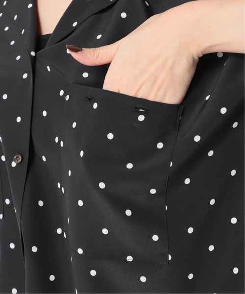 Noble（ノーブル）の「ドットプリントオープンカラーシャツ（シャツ/ブラウス・レディース・ホワイト/ベージュ/ブラック・FREE）」の20枚目の写真