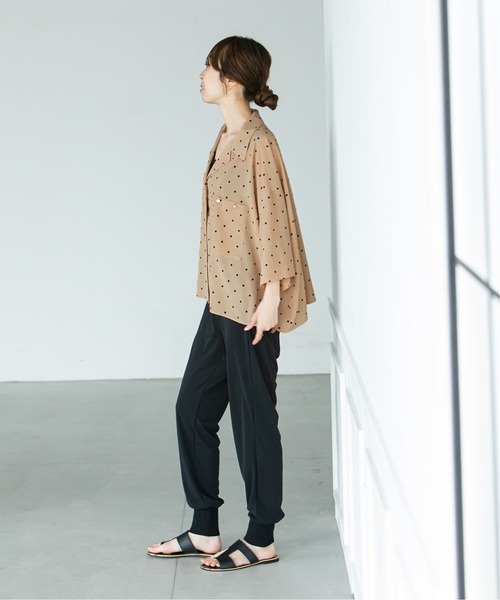 Noble - 【新品、タグ付】NOBLEシャツ ブラウス ドットプリントオープンカラーシャツ NOBLE シャツ ブラウス ドットプリントオープンカラーシャツ