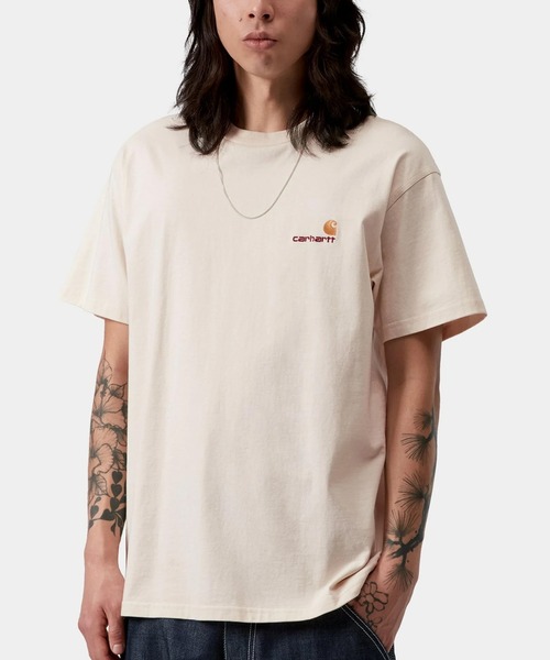 Carhartt WIP(カーハートダブリューアイピー)の「Carhartt WIP/カーハートダブリューアイピー 半袖 Tシャツ ショートスリーブアメリカンスクリプトTシャツ S/S American Script T-Shirt I029956(Tシャツ/カットソー・メンズ・ホワイト/ブラック/ナチュラル/グリーン/ネイビー/ベージュ/アッシュグレー/ダークブルー・XL/M/L/S)」の5枚目の写真