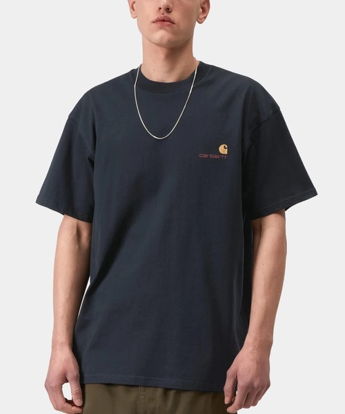 Carhartt WIP(カーハートダブリューアイピー)の「Carhartt WIP/カーハートダブリューアイピー 半袖 Tシャツ ショートスリーブアメリカンスクリプトTシャツ S/S American Script T-Shirt I029956(Tシャツ/カットソー・メンズ・ホワイト/ブラック/ナチュラル/グリーン/ネイビー/ベージュ/アッシュグレー/ダークブルー・XL/M/L/S)」の8枚目の写真