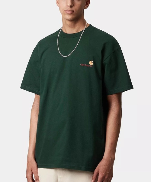 Carhartt WIP(カーハートダブリューアイピー)の「Carhartt WIP/カーハートダブリューアイピー 半袖 Tシャツ ショートスリーブアメリカンスクリプトTシャツ S/S American Script T-Shirt I029956(Tシャツ/カットソー・メンズ・ホワイト/ブラック/ナチュラル/グリーン/ネイビー/ベージュ/アッシュグレー/ダークブルー・XL/M/L/S)」の6枚目の写真