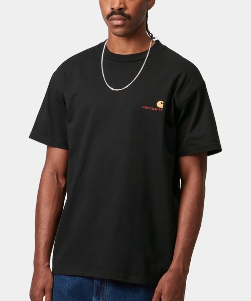 Carhartt WIP(カーハートダブリューアイピー)の「Carhartt WIP/カーハートダブリューアイピー 半袖 Tシャツ ショートスリーブアメリカンスクリプトTシャツ S/S American Script T-Shirt I029956(Tシャツ/カットソー・メンズ・ホワイト/ブラック/ナチュラル/グリーン/ネイビー/ベージュ/アッシュグレー/ダークブルー・XL/M/L/S)」の2枚目の写真