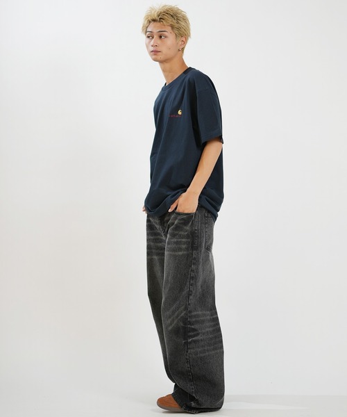 Carhartt WIP(カーハートダブリューアイピー)の「Carhartt WIP/カーハートダブリューアイピー 半袖 Tシャツ ショートスリーブアメリカンスクリプトTシャツ S/S American Script T-Shirt I029956(Tシャツ/カットソー・メンズ・ホワイト/ブラック/ナチュラル/グリーン/ネイビー/ベージュ/アッシュグレー/ダークブルー・XL/M/L/S)」の13枚目の写真