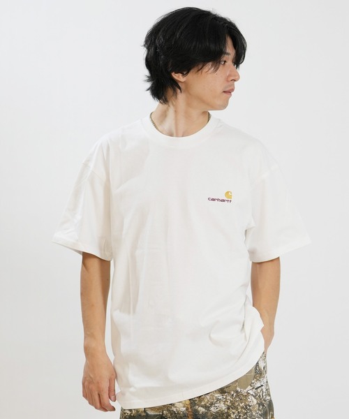 Carhartt WIP(カーハートダブリューアイピー)の「Carhartt WIP/カーハートダブリューアイピー 半袖 Tシャツ ショートスリーブアメリカンスクリプトTシャツ S/S American Script T-Shirt I029956(Tシャツ/カットソー・メンズ・ホワイト/ブラック/ナチュラル/グリーン/ネイビー/ベージュ/アッシュグレー/ダークブルー・XL/M/L/S)」の12枚目の写真