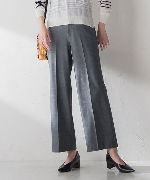 la.f…(ラエフ)の「HAUTEC ワイドストレートパンツ《セットアップ対応/洗濯機で洗える》(その他パンツ・レディース・ホワイト/ネイビー/グレー/ダークネイビー/ホワイト系その他・11号/7号/9号)」の5枚目の写真
