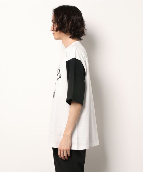 JUGLANS(ユグランス)の「【Revo.】USAコットン×リサイクルコットンB.BアンダープリントTee/ドロップショルダーシルエットTシャツ/メンズ(Tシャツ/カットソー・メンズ・ブラック/ブルー/グリーン・M/L)」の4枚目の写真