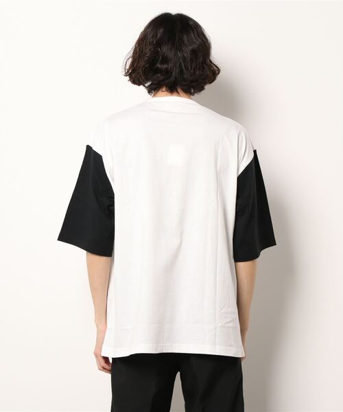 JUGLANS(ユグランス)の「【Revo.】USAコットン×リサイクルコットンB.BアンダープリントTee/ドロップショルダーシルエットTシャツ/メンズ(Tシャツ/カットソー・メンズ・ブラック/ブルー/グリーン・M/L)」の5枚目の写真