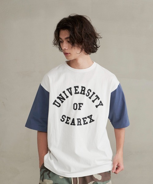 JUGLANS(ユグランス)の「【Revo.】USAコットン×リサイクルコットンB.BアンダープリントTee/ドロップショルダーシルエットTシャツ/メンズ(Tシャツ/カットソー・メンズ・ブラック/ブルー/グリーン・M/L)」の3枚目の写真