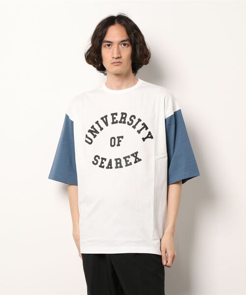 JUGLANS(ユグランス)の「【Revo.】USAコットン×リサイクルコットンB.BアンダープリントTee/ドロップショルダーシルエットTシャツ/メンズ(Tシャツ/カットソー・メンズ・ブラック/ブルー/グリーン・M/L)」の16枚目の写真