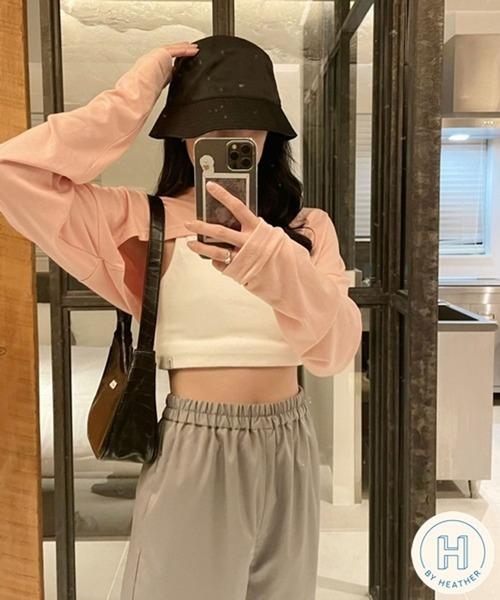 Heather(ヘザー)の「HOLiCベリーショートロンT 267879(Tシャツ/カットソー・レディース・ブラック/ブルー/ピンク・FREE)」の3枚目の写真