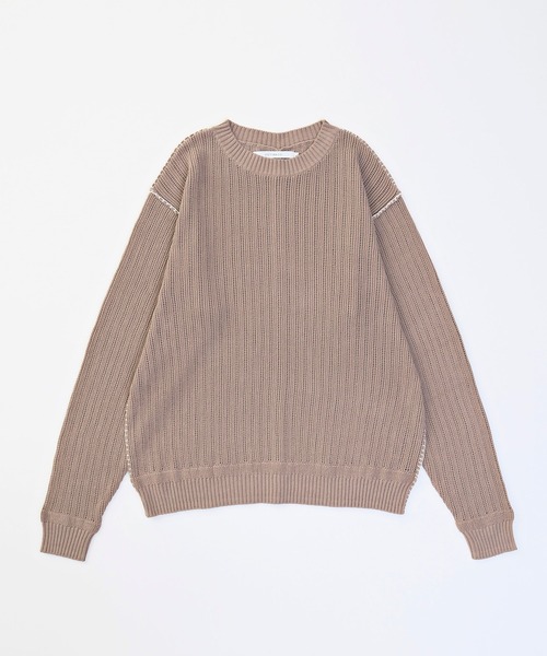 VICTIM（ヴィクティム）の「VICTIM ヴィクティム / BIG MESH KNIT / VTM-22-N-006（ニット/セーター・メンズ・ベージュ/ダークネイビー/ブルー・M/L）」の10枚目の写真