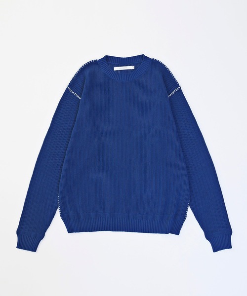 VICTIM（ヴィクティム）の「VICTIM ヴィクティム / BIG MESH KNIT / VTM-22-N-006（ニット/セーター・メンズ・ベージュ/ダークネイビー/ブルー・M/L）」の11枚目の写真