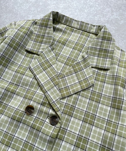 ＪＵＧＬＡＮＳ（ユグランス）の「☆ シーズンムード漂う。チェック柄ショート開衿シャツ　30513A232（シャツ/ブラウス・レディース・ブラック/オレンジ/グリーン・FREE）」の15枚目の写真