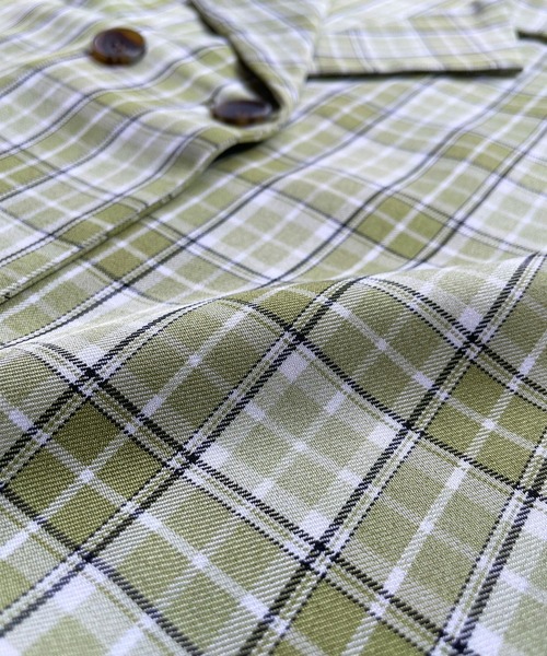 ＪＵＧＬＡＮＳ（ユグランス）の「☆ シーズンムード漂う。チェック柄ショート開衿シャツ　30513A232（シャツ/ブラウス・レディース・ブラック/オレンジ/グリーン・FREE）」の17枚目の写真