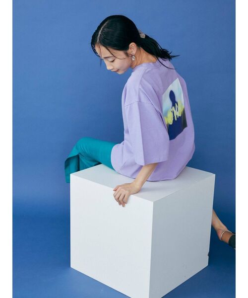 MURUA(ムルーア)の「ブラーフォトTシャツ(Tシャツ/カットソー・レディース・ホワイト/ブラック/パープル・FREE)」の5枚目の写真