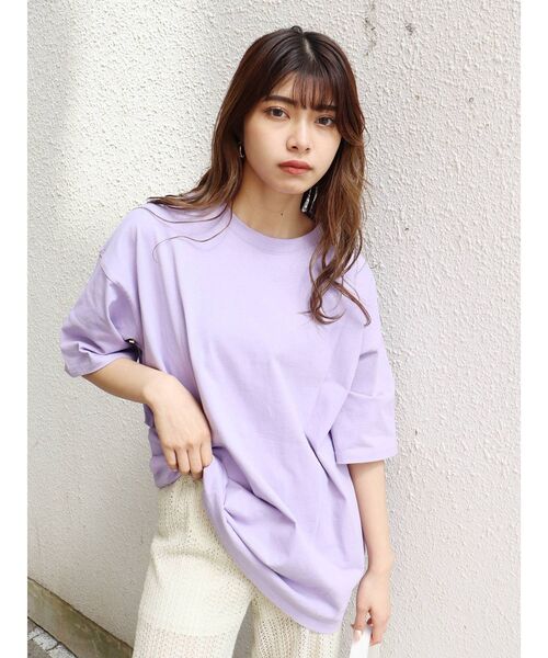 MURUA(ムルーア)の「ブラーフォトTシャツ(Tシャツ/カットソー・レディース・ホワイト/ブラック/パープル・FREE)」の8枚目の写真