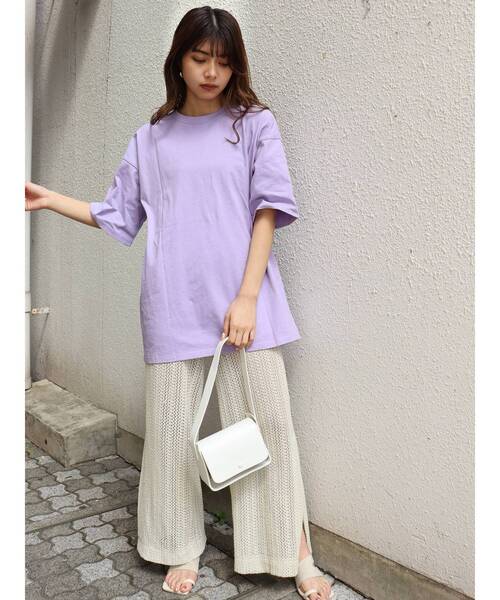 MURUA(ムルーア)の「ブラーフォトTシャツ(Tシャツ/カットソー・レディース・ホワイト/ブラック/パープル・FREE)」の9枚目の写真