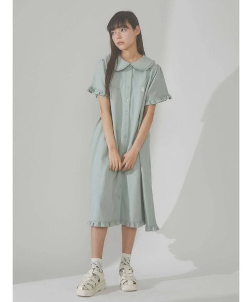 merry jenny（メリージェニー）の「bear刺繍ガーゼワンピース（ワンピース・レディース・オフホワイト/グリーン/ブルー・FREE）」の18枚目の写真