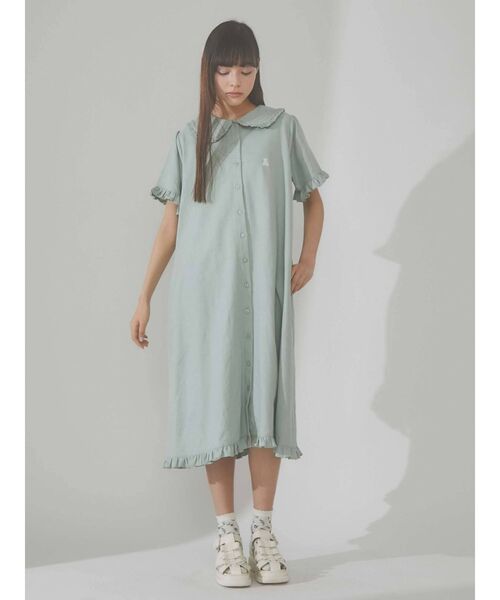 merry jenny（メリージェニー）の「bear刺繍ガーゼワンピース（ワンピース・レディース・オフホワイト/グリーン/ブルー・FREE）」の20枚目の写真