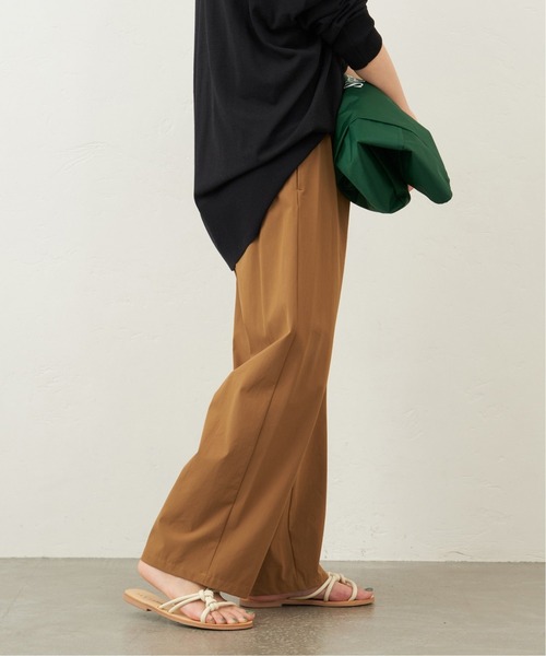 JOURNAL STANDARD（ジャーナルスタンダード）の「《追加2》ナイロンストレッチワイドパンツ（その他パンツ・レディース・ブラック/キャメル/オリーブ・38/40/36）」の9枚目の写真