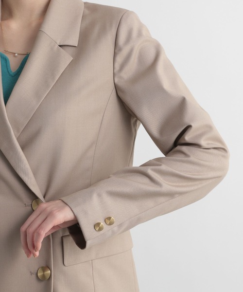 Andemiu（アンデミュウ）の「キンボタンサマージャケット281091（テーラードジャケット・レディース・ベージュ/ネイビー・FREE）」の3枚目の写真