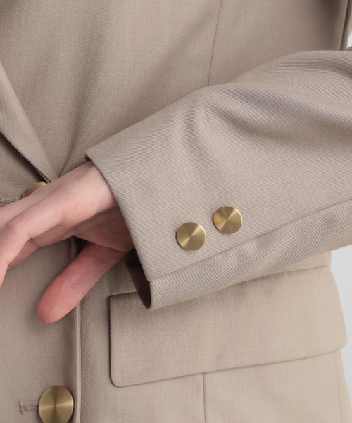 Andemiu（アンデミュウ）の「キンボタンサマージャケット281091（テーラードジャケット・レディース・ベージュ/ネイビー・FREE）」の20枚目の写真