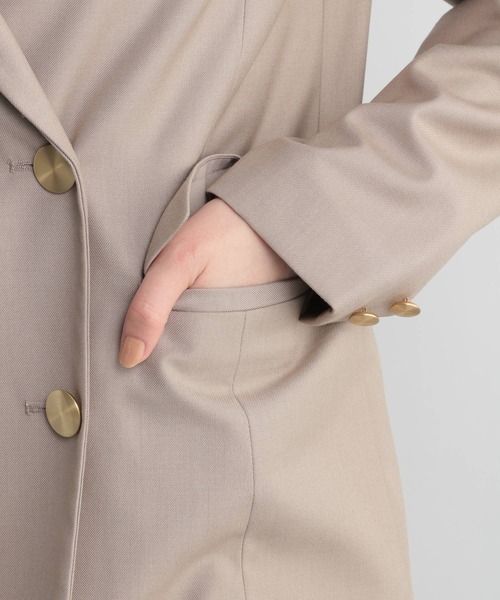 Andemiu（アンデミュウ）の「キンボタンサマージャケット281091（テーラードジャケット・レディース・ベージュ/ネイビー・FREE）」の8枚目の写真