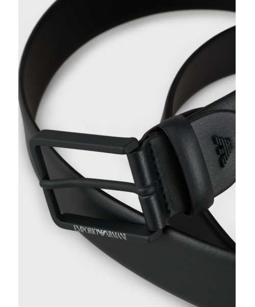 EMPORIO ARMANI（エンポリオアルマーニ）の「【エンポリオ アルマーニ】ベルト スムースカーフスキン製（ベルト・メンズ・ブラック/ネイビー・FREE）」の3枚目の写真