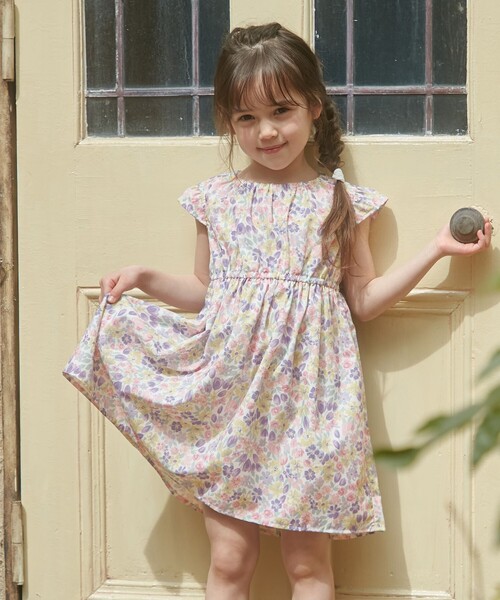 ANY(エニィ)の「総柄サマーワンピース(ワンピース・キッズ・ネイビー系5/ライラック系5/アイボリー系5/ライラック系3/ライラック系1・90/100/110/120/130)」の5枚目の写真