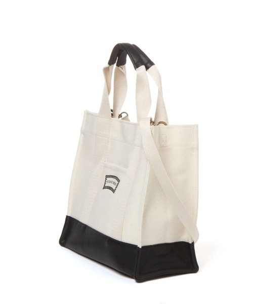 Fishs Eddy（フィッシュエディ）の「[Fishs Eddy(フィッシュエディ)]ロゴレザートートバッグ（トートバッグ・レディース・オフホワイト・FREE）」の4枚目の写真