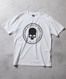 NUMBER (N)INE（ナンバーナイン）の「SCHOOL OF VISUAL COMEDY_T-SHIRT / スカルモチーフ サークルロゴ Tシャツ（Tシャツ/カットソー）」