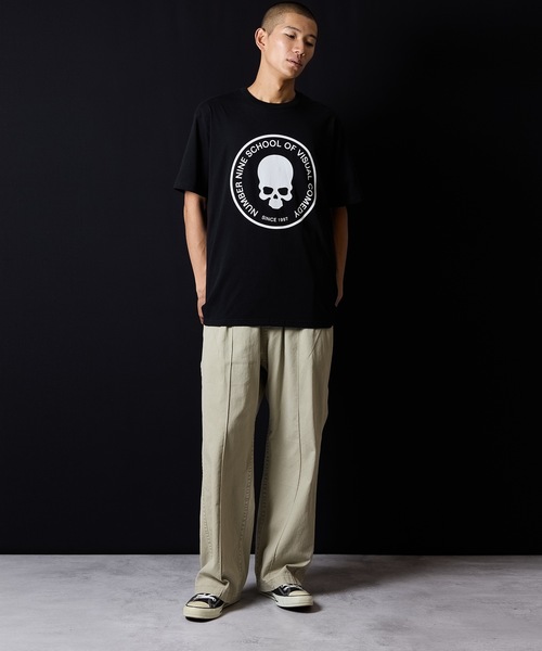 NUMBER (NINE) スカルTシャツ SCHOOL OF VISUAL COMEDY_T-SHIRT / スカルモチーフ サークル