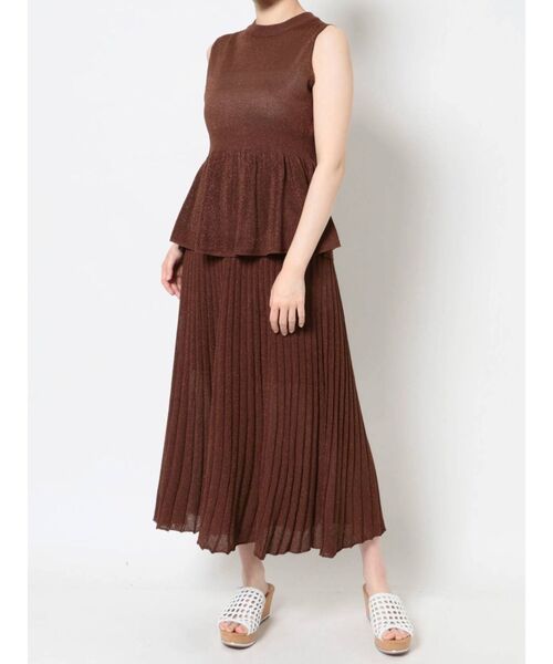 MURUA（ムルーア）の「シアーラメコンビワンピース【セット販売】（ワンピース・レディース・ブラック/ブラウン/ブルー・FREE）」の10枚目の写真