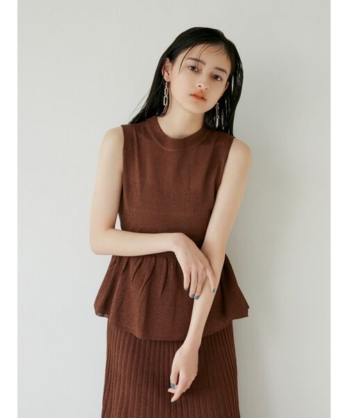 MURUA（ムルーア）の「シアーラメコンビワンピース【セット販売】（ワンピース・レディース・ブラック/ブラウン/ブルー・FREE）」の12枚目の写真