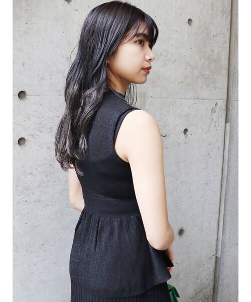 MURUA（ムルーア）の「シアーラメコンビワンピース【セット販売】（ワンピース・レディース・ブラック/ブラウン/ブルー・FREE）」の9枚目の写真