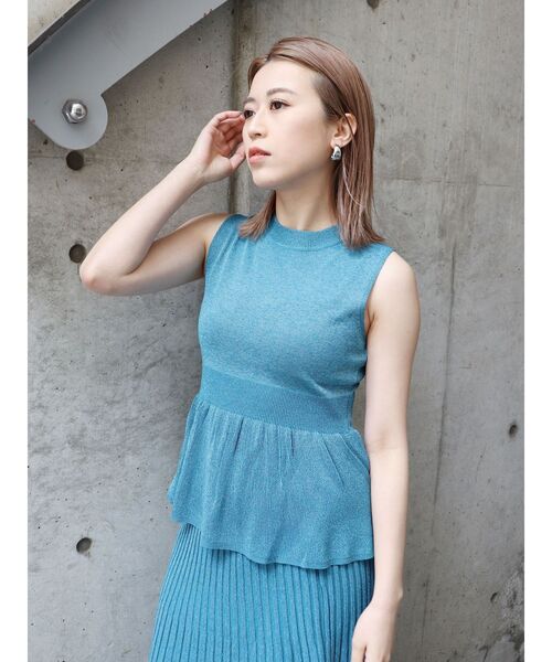 MURUA（ムルーア）の「シアーラメコンビワンピース【セット販売】（ワンピース・レディース・ブラック/ブラウン/ブルー・FREE）」の16枚目の写真