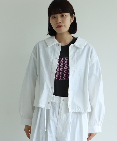 bulle de savon(ビュルデサボン)の「●ダンプルーフ COACH ジャケット(その他アウター・レディース・グレー/ホワイト・FREE)」の1枚目の写真